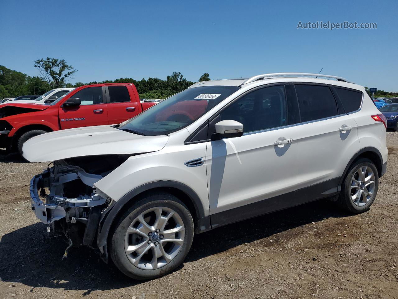 2015 Ford Escape Titanium White vin: 1FMCU9JX3FUB01144