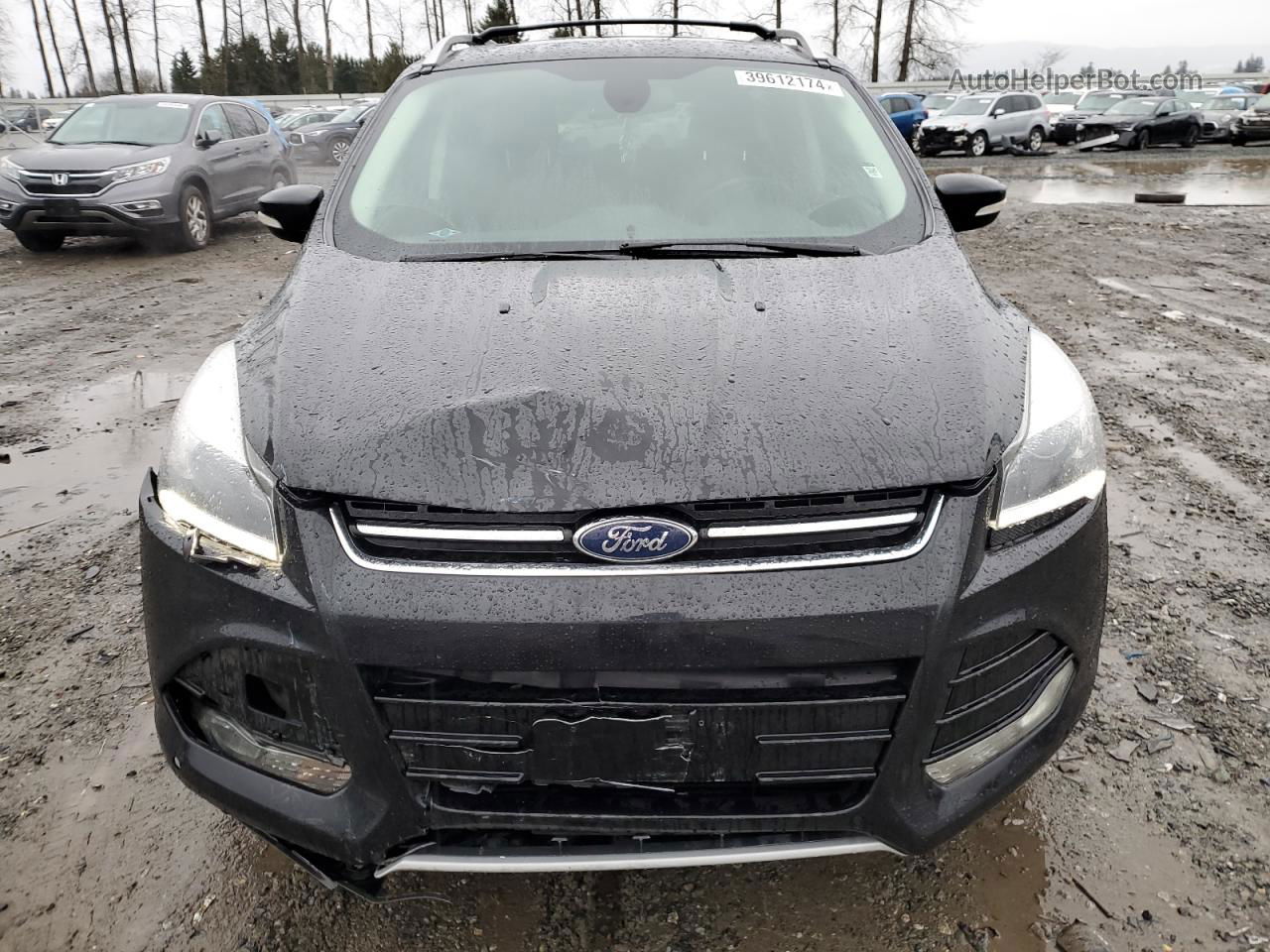 2014 Ford Escape Titanium Черный vin: 1FMCU9JX4EUC00098