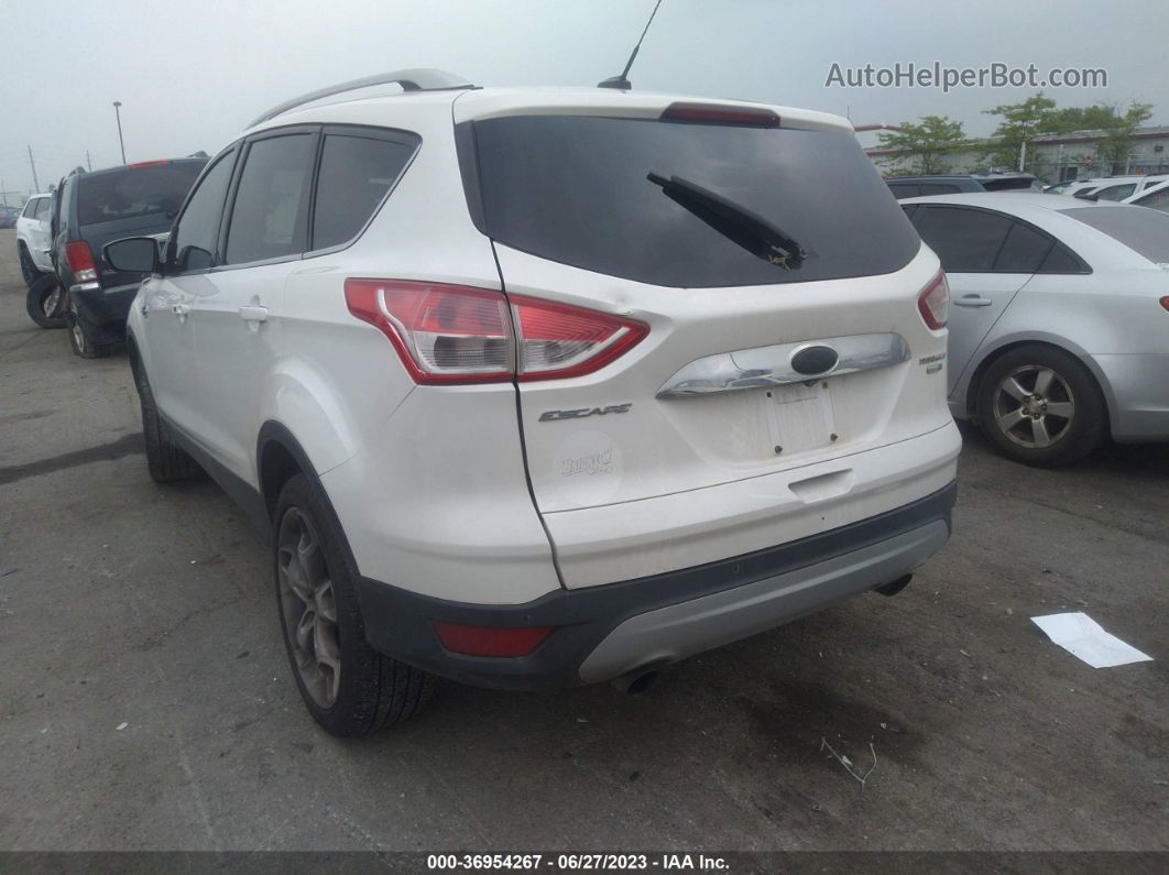 2014 Ford Escape Titanium White vin: 1FMCU9JX6EUA27992