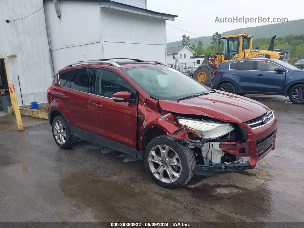 2014 Ford Escape Titanium Maroon vin: 1FMCU9JX6EUB42138