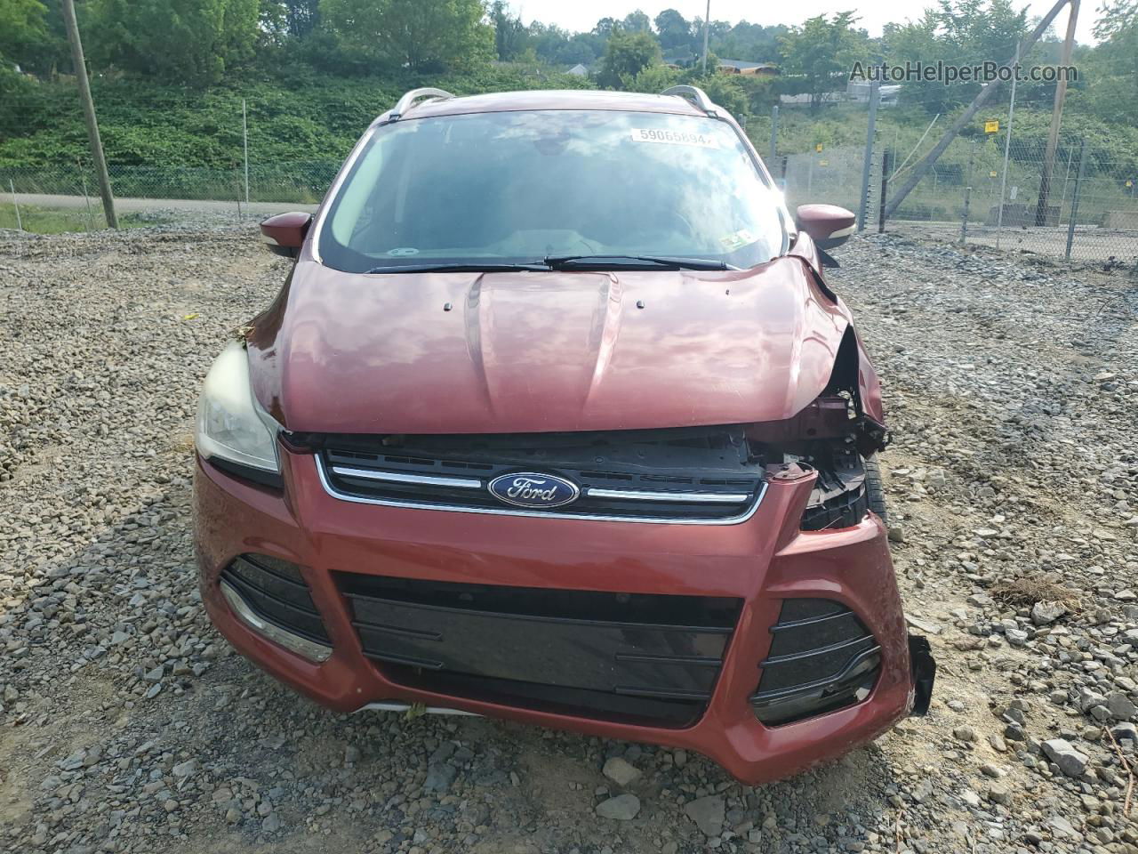 2014 Ford Escape Titanium Red vin: 1FMCU9JX6EUB42348