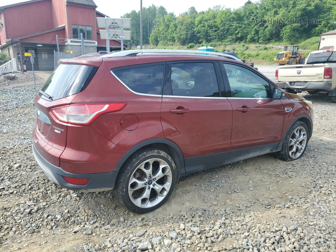 2014 Ford Escape Titanium Red vin: 1FMCU9JX6EUB42348