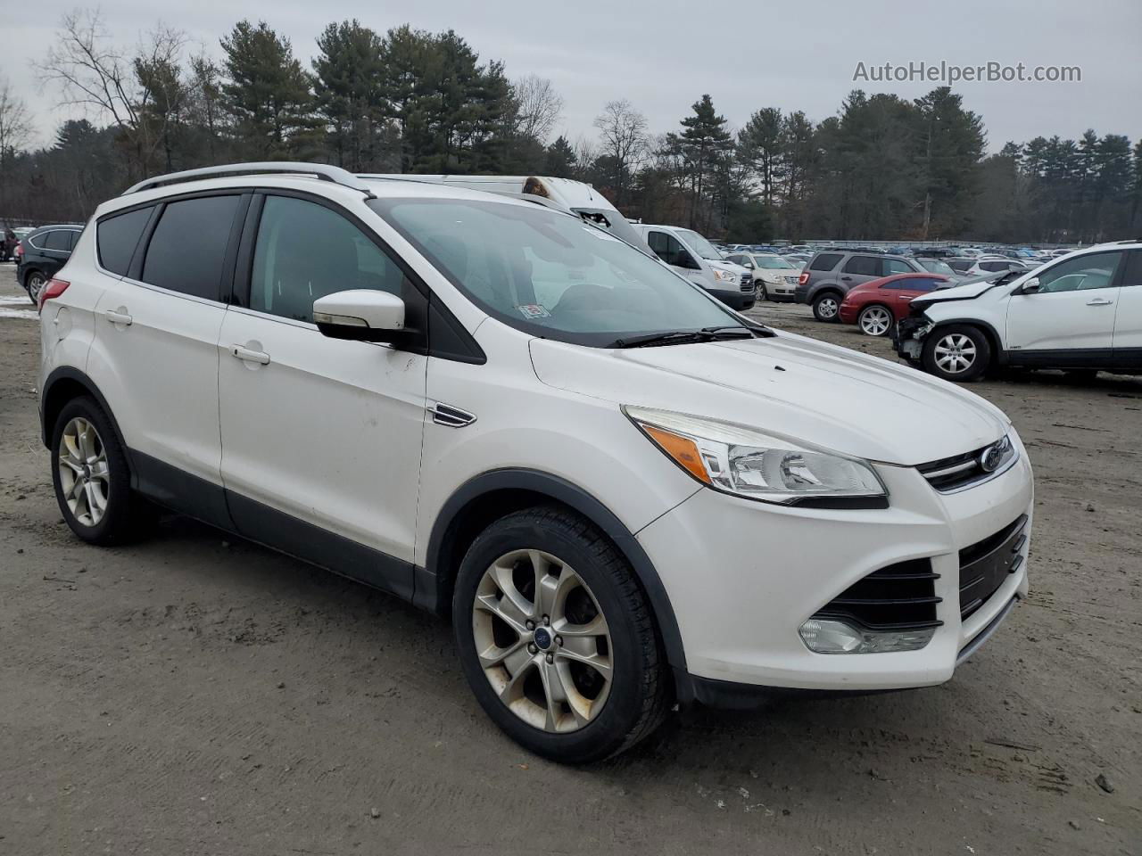 2015 Ford Escape Titanium White vin: 1FMCU9JX7FUA35018