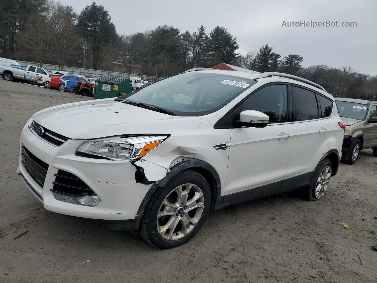 2015 Ford Escape Titanium White vin: 1FMCU9JX7FUA35018