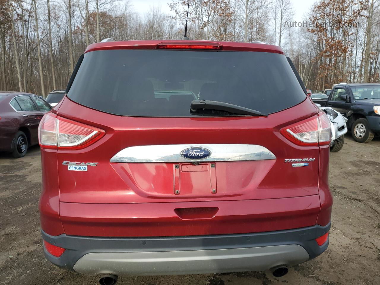 2015 Ford Escape Titanium Red vin: 1FMCU9JX8FUA34699