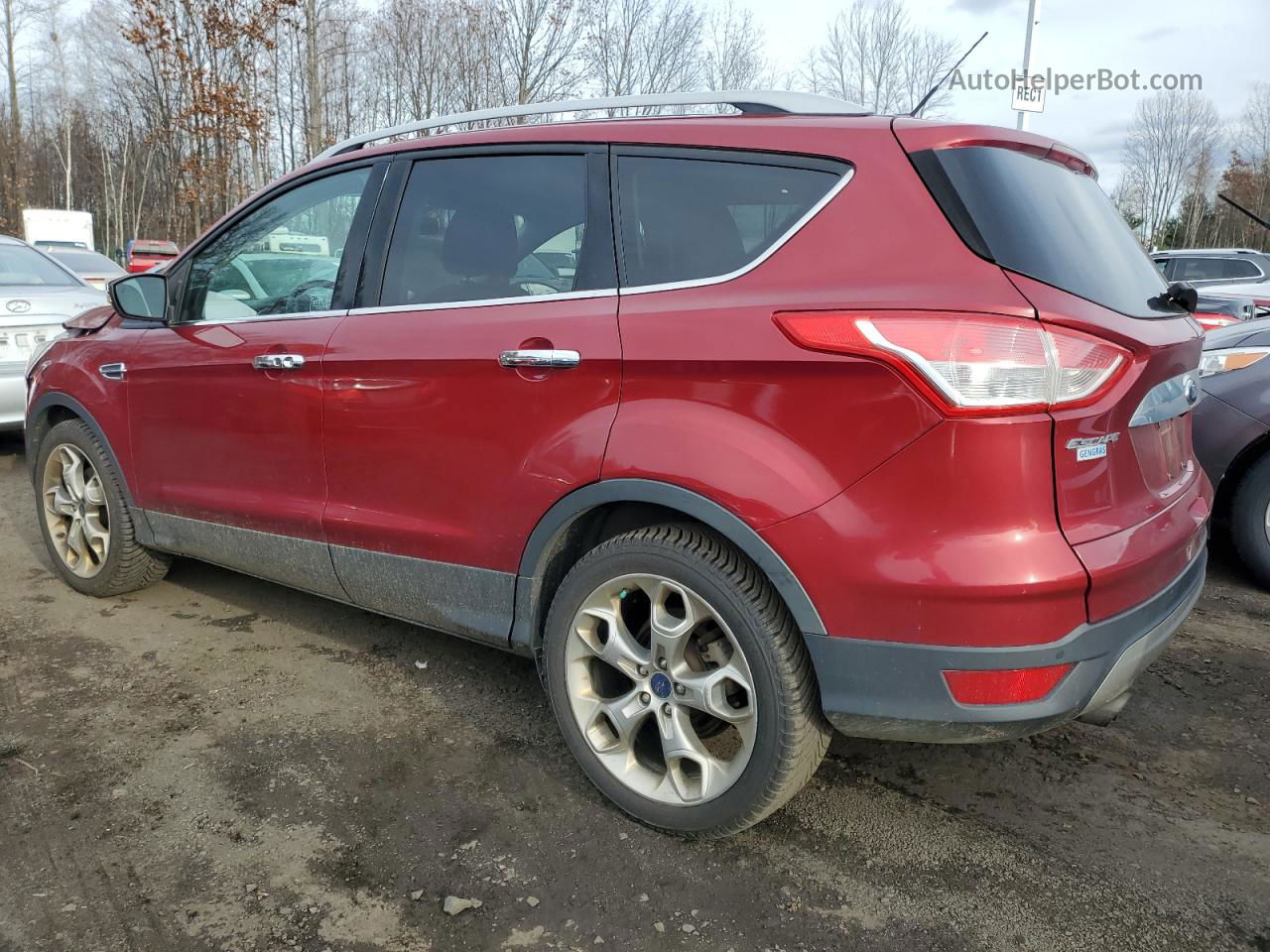 2015 Ford Escape Titanium Red vin: 1FMCU9JX8FUA34699