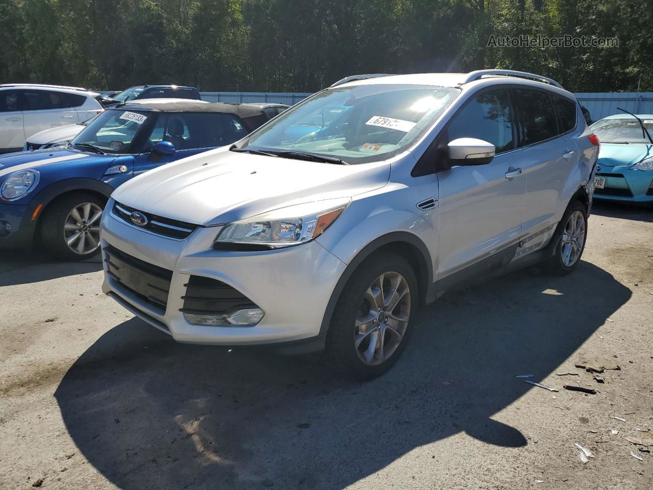 2015 Ford Escape Titanium Silver vin: 1FMCU9JX8FUC00574