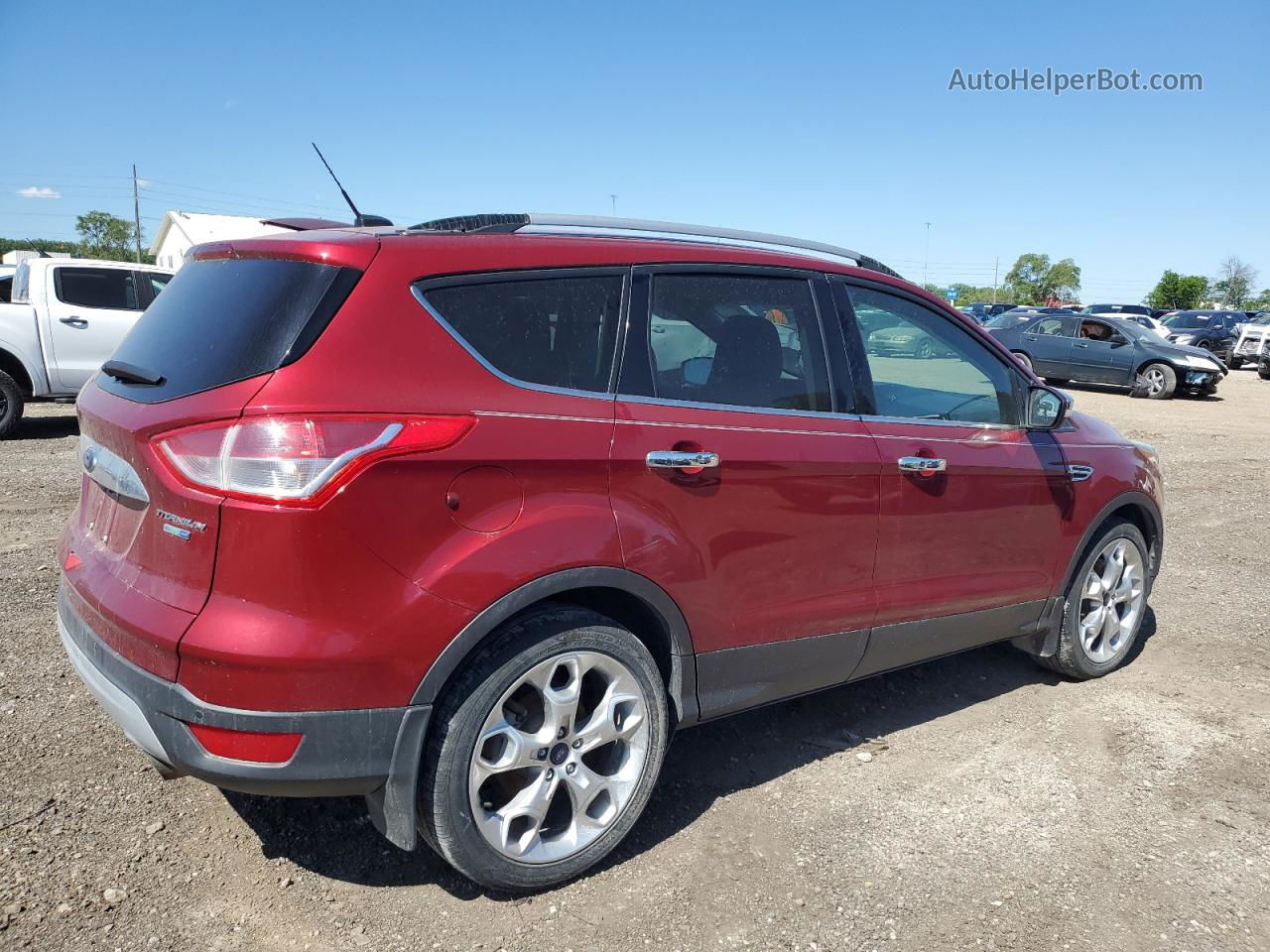 2015 Ford Escape Titanium Maroon vin: 1FMCU9JX9FUC62579