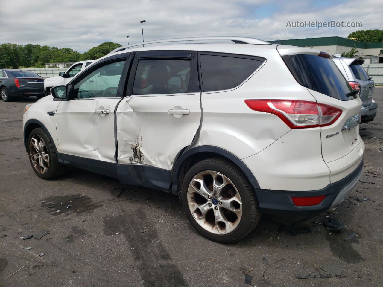 2016 Ford Escape Titanium White vin: 1FMCU9JX9GUA79684