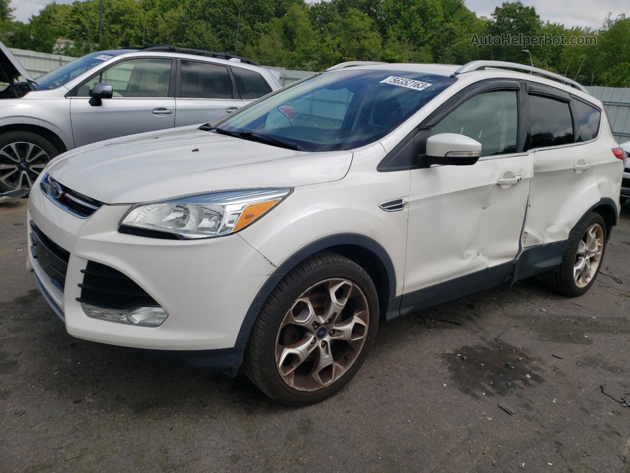 2016 Ford Escape Titanium White vin: 1FMCU9JX9GUA79684