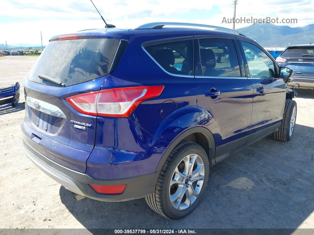 2014 Ford Escape Titanium Blue vin: 1FMCU9JXXEUB81072