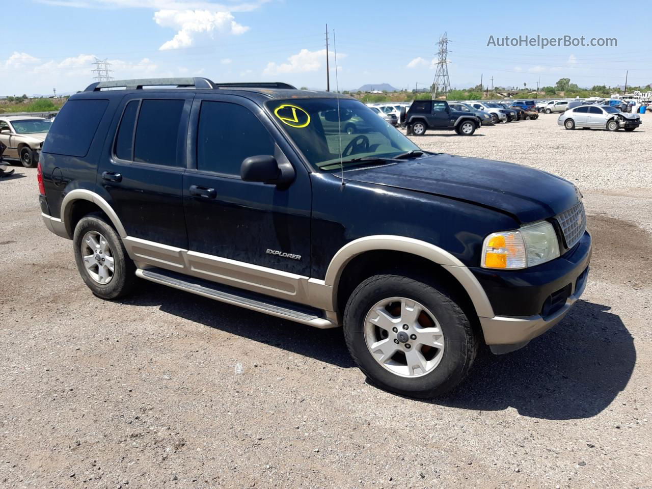 2005 Ford Explorer Eddie Bauer Black vin: 1FMDU64W25UB89575