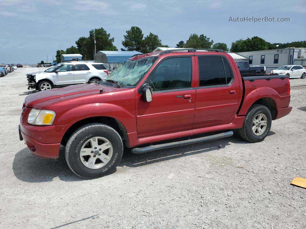 2005 Ford Explorer Sport Trac  Red vin: 1FMDU77K25UB52203