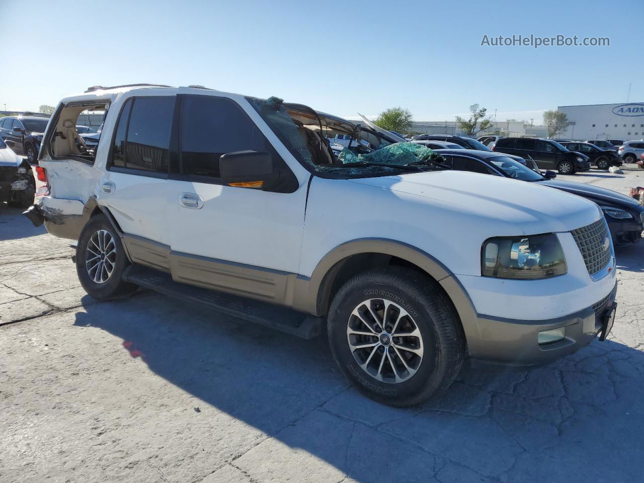 2003 Ford Expedition Eddie Bauer White vin: 1FMEU17L03LA14625