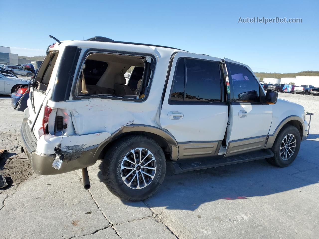 2003 Ford Expedition Eddie Bauer White vin: 1FMEU17L03LA14625