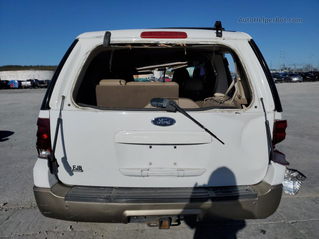 2003 Ford Expedition Eddie Bauer White vin: 1FMEU17L03LA14625