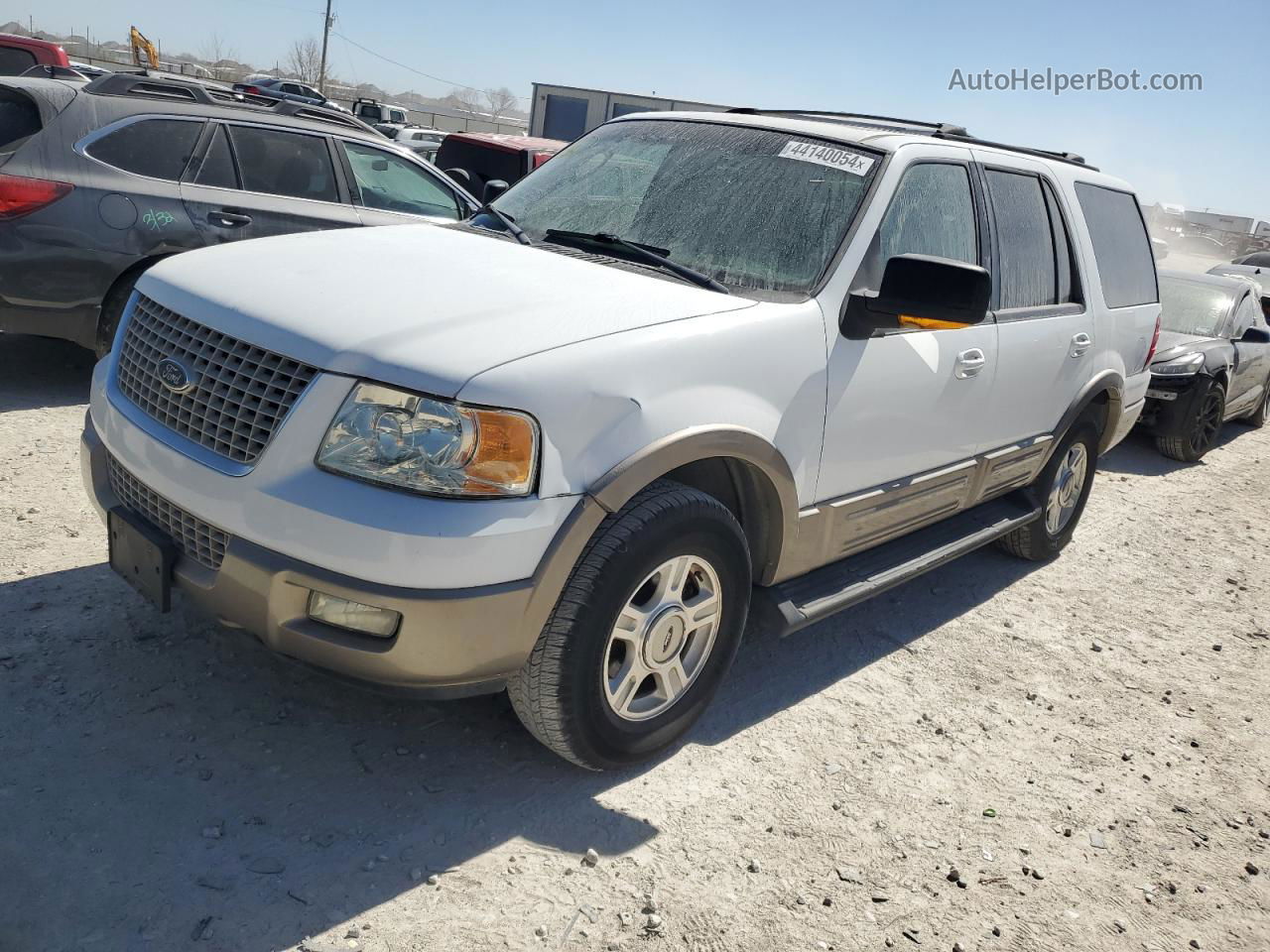 2003 Ford Expedition Eddie Bauer White vin: 1FMEU17L93LA25154