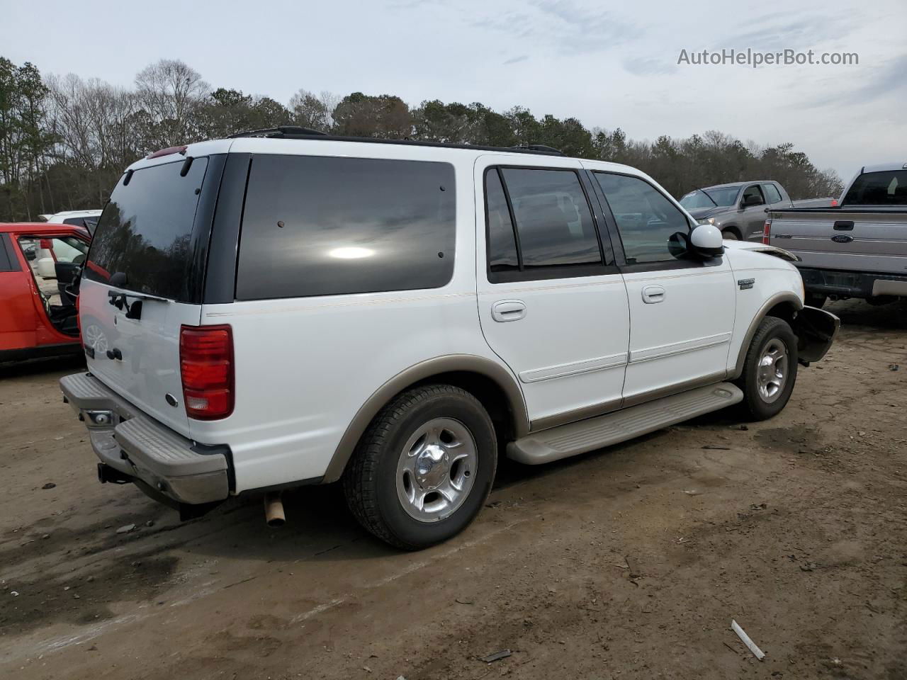 2001 Ford Expedition Eddie Bauer White vin: 1FMEU17LX1LB49091