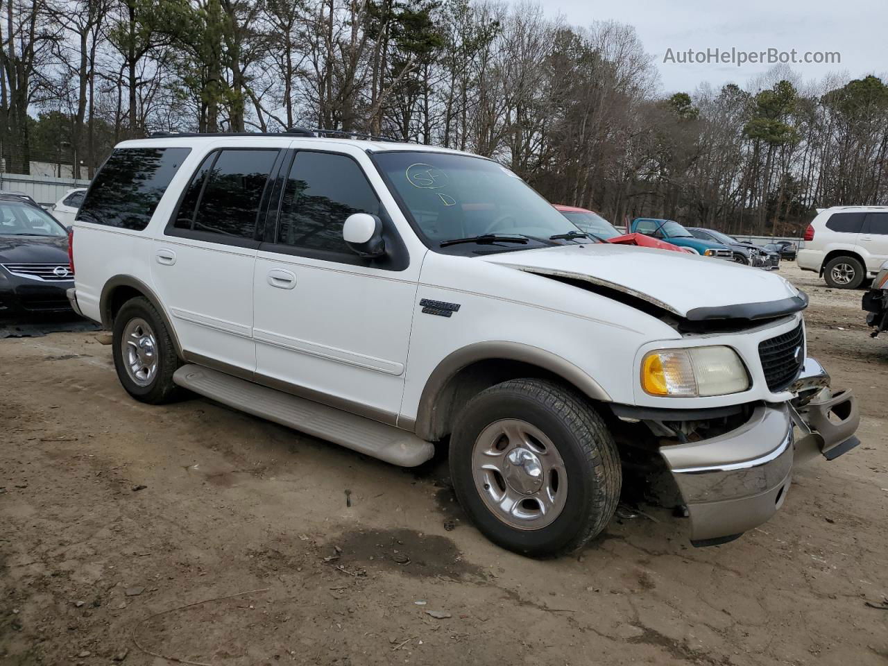 2001 Ford Expedition Eddie Bauer White vin: 1FMEU17LX1LB49091