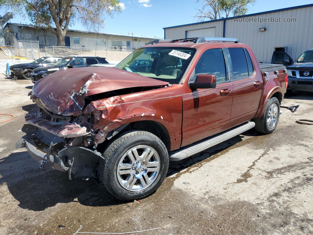 2010 Ford Explorer Sport Trac Limited Burgundy vin: 1FMEU3DE4AUA38628