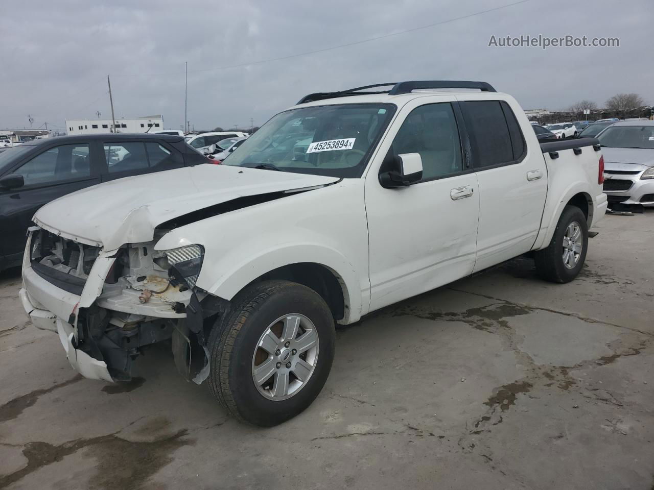 2010 Ford Explorer Sport Trac Limited White vin: 1FMEU3DE4AUF03506