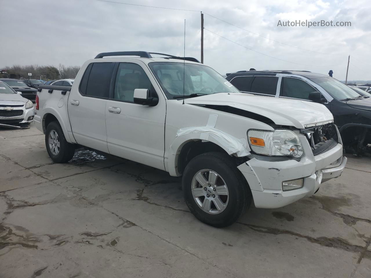 2010 Ford Explorer Sport Trac Limited White vin: 1FMEU3DE4AUF03506