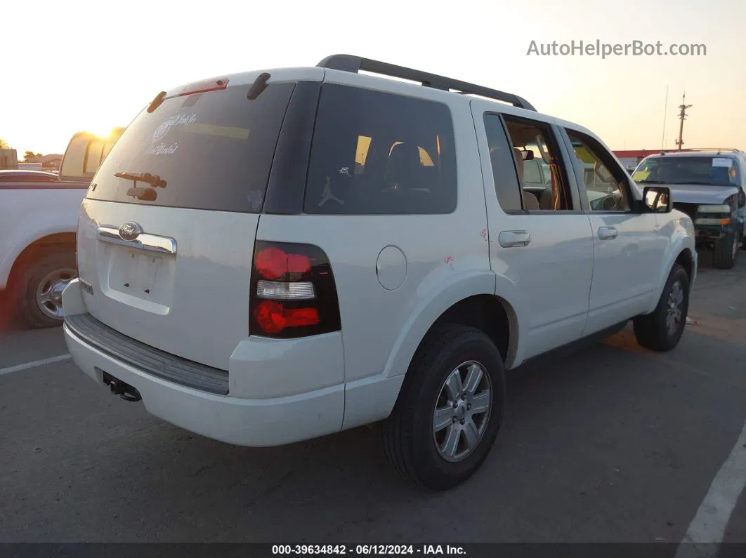 2010 Ford Explorer Xlt White vin: 1FMEU6DE1AUA69689