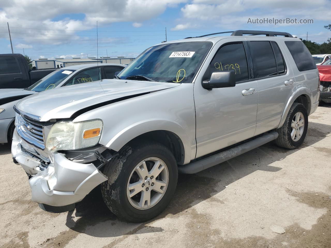 2010 Ford Explorer Xlt Silver vin: 1FMEU6DE1AUA92213