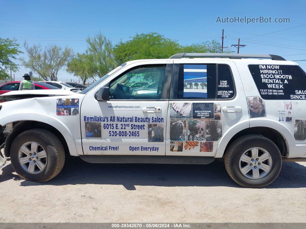 2010 Ford Explorer Xlt White vin: 1FMEU6DE2AUA11218