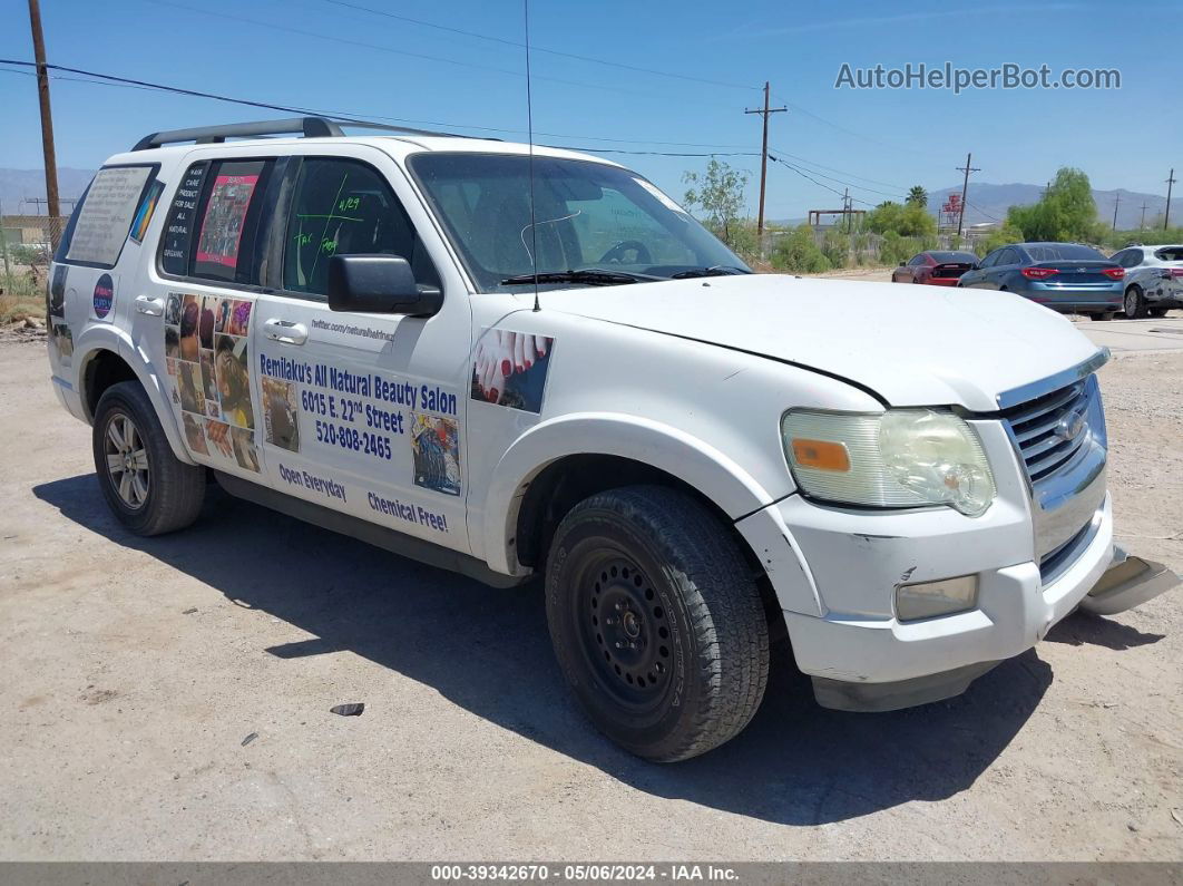 2010 Ford Explorer Xlt White vin: 1FMEU6DE2AUA11218