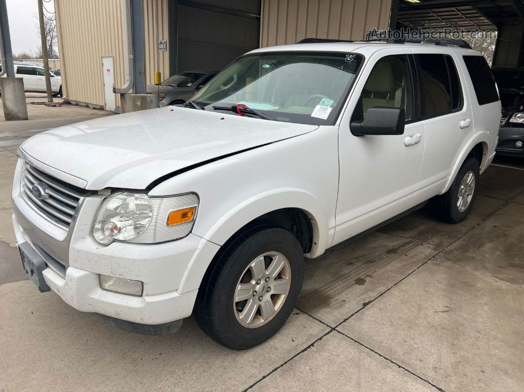 2010 Ford Explorer Xlt White vin: 1FMEU6DE7AUA64318