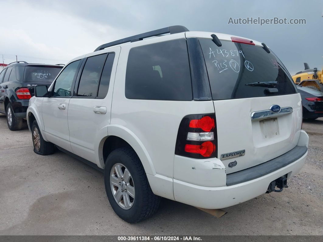 2010 Ford Explorer Xlt White vin: 1FMEU6DE8AUA43879