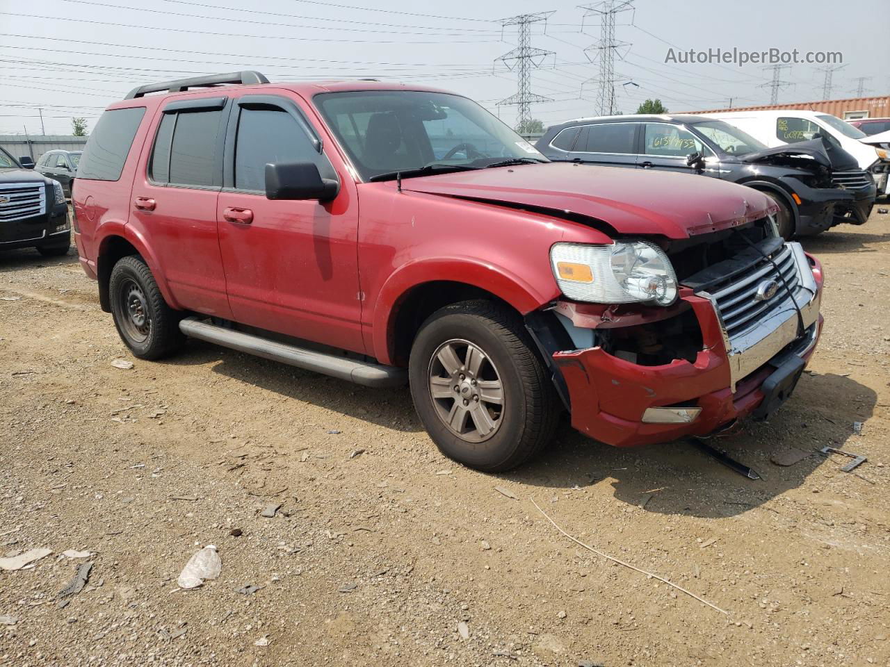 2010 Ford Explorer Xlt Red vin: 1FMEU6DEXAUA01391