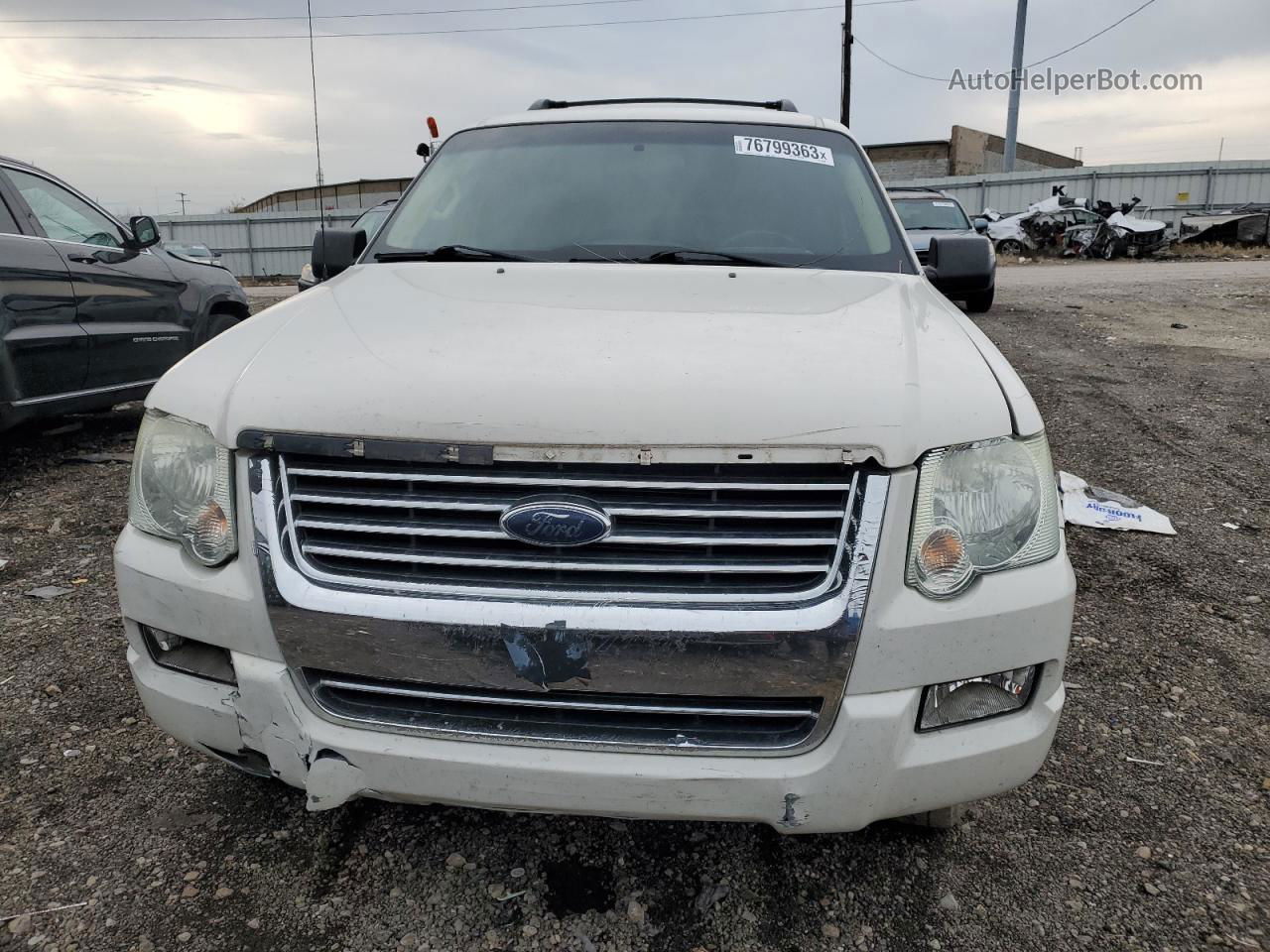 2010 Ford Explorer Xlt White vin: 1FMEU6DEXAUA55919