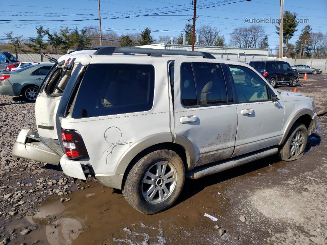 2010 Ford Explorer Eddie Bauer White vin: 1FMEU6EE1AUA08647