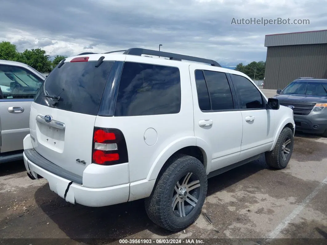 2010 Ford Explorer Xlt White vin: 1FMEU7D88AUA81662