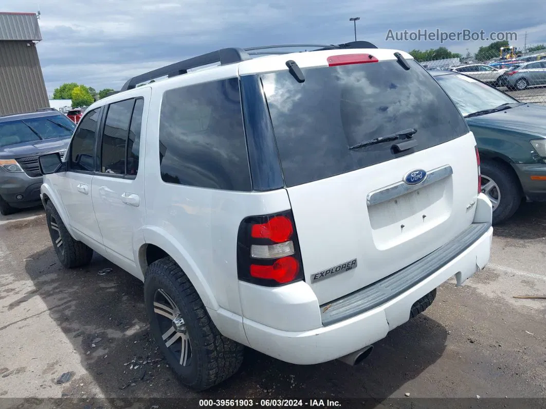 2010 Ford Explorer Xlt White vin: 1FMEU7D88AUA81662