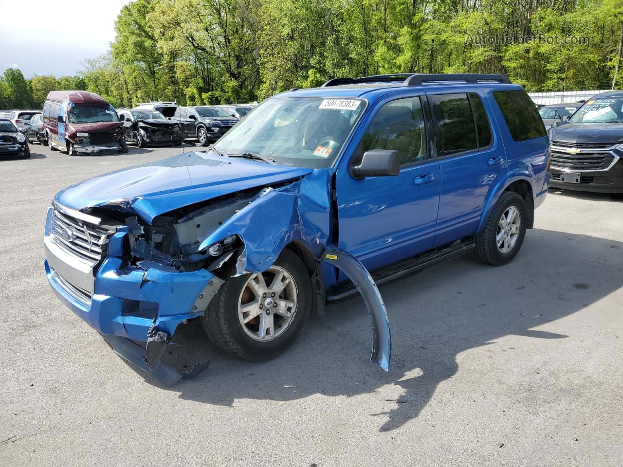 2010 Ford Explorer Xlt Синий vin: 1FMEU7DE1AUA94808