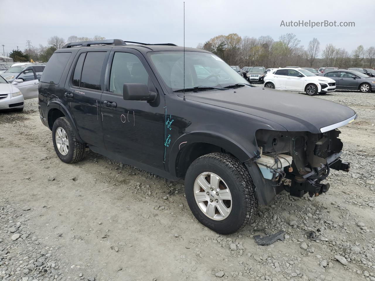 2010 Ford Explorer Xlt Black vin: 1FMEU7DE2AUA11936