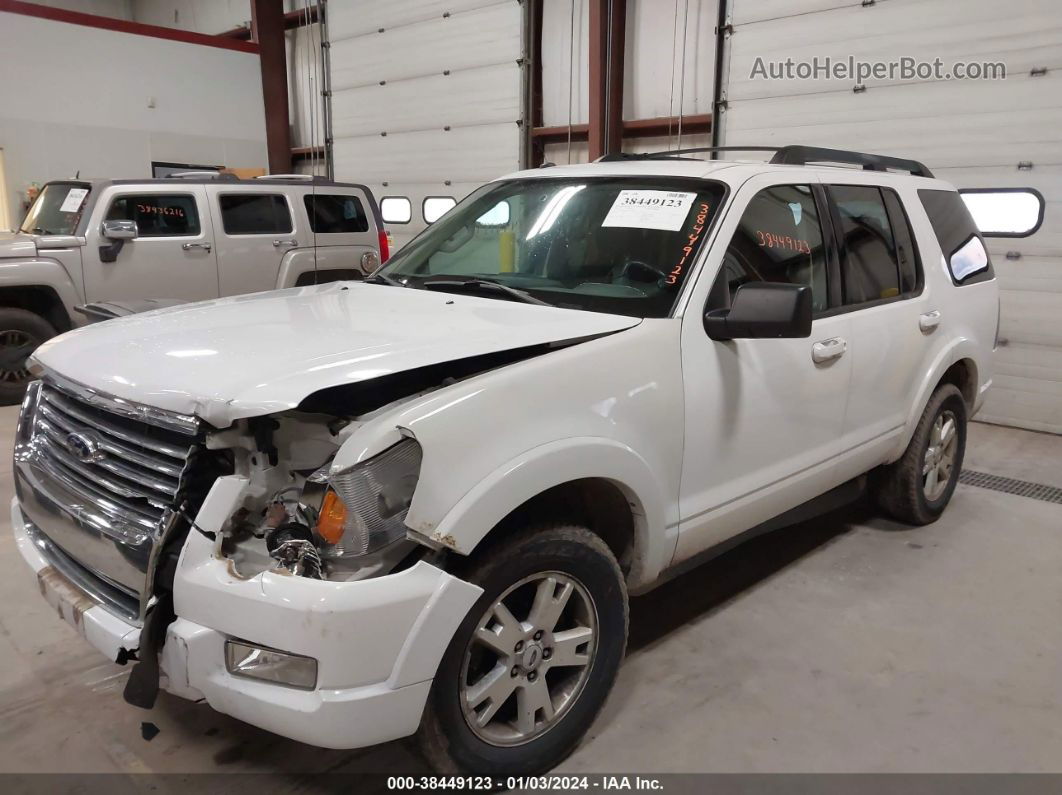 2010 Ford Explorer Xlt White vin: 1FMEU7DE5AUA64856