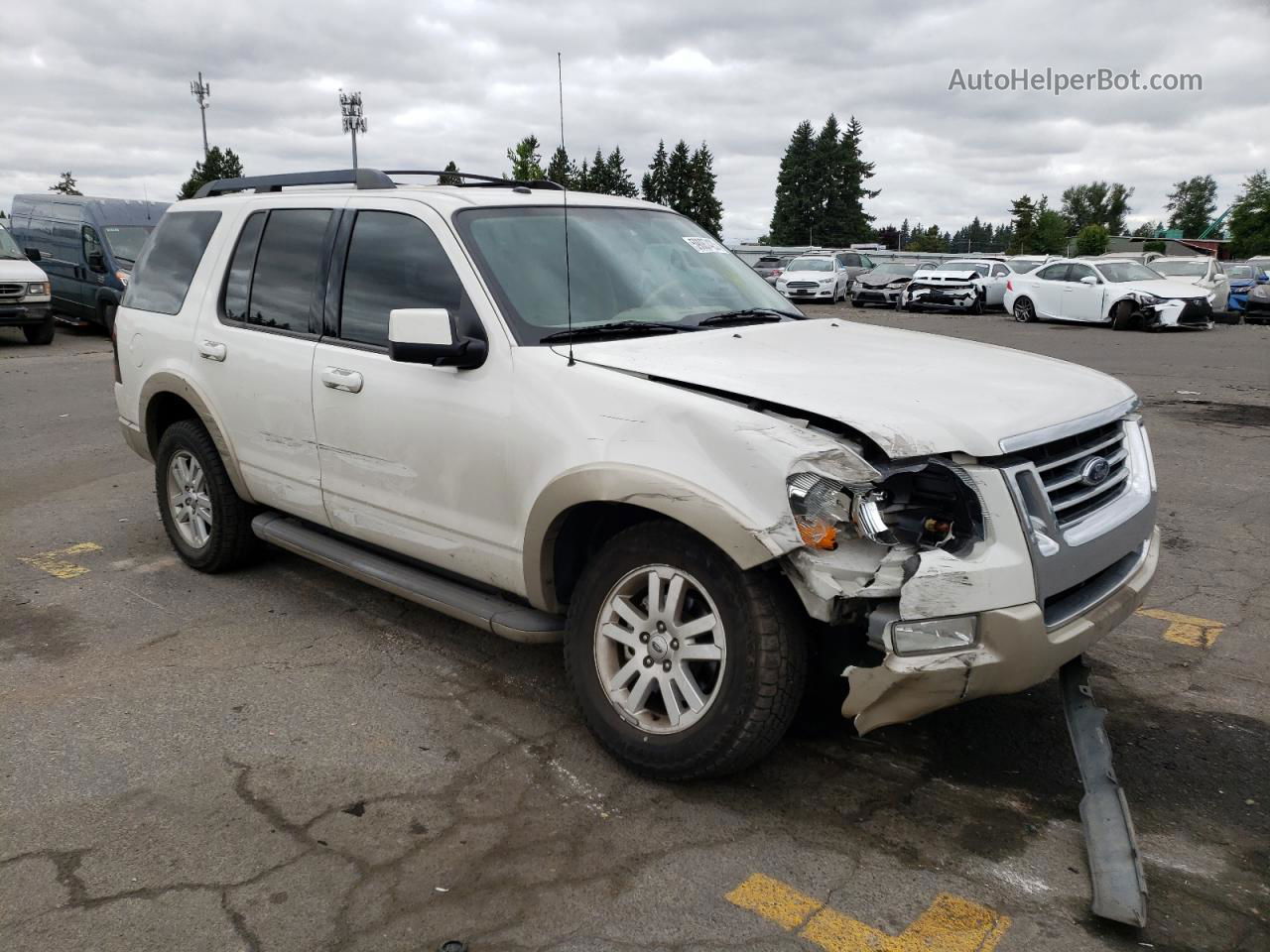 2010 Ford Explorer Eddie Bauer White vin: 1FMEU7EE0AUA37479