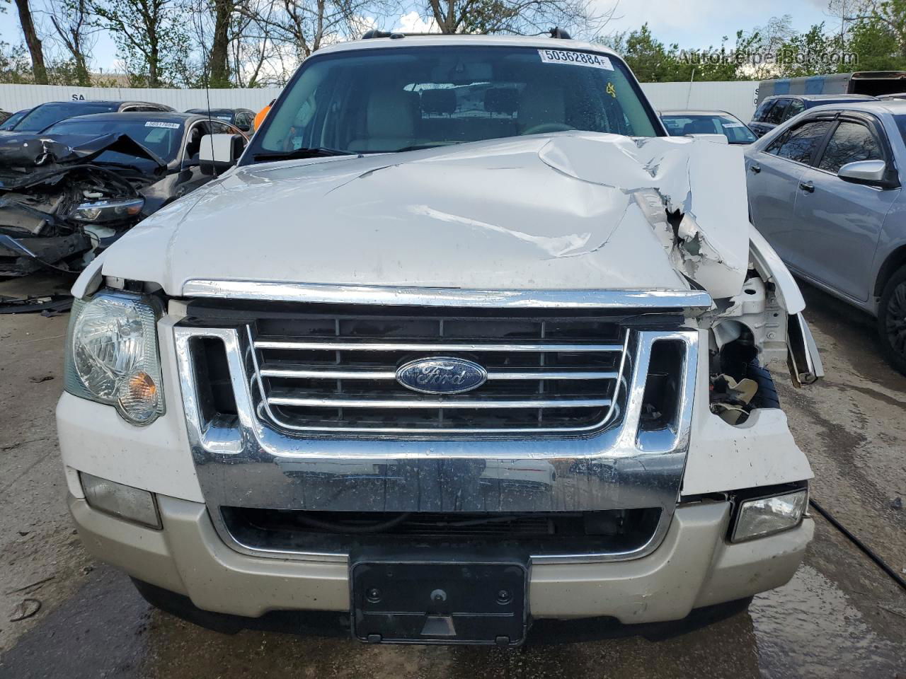 2010 Ford Explorer Eddie Bauer White vin: 1FMEU7EE1AUB13436