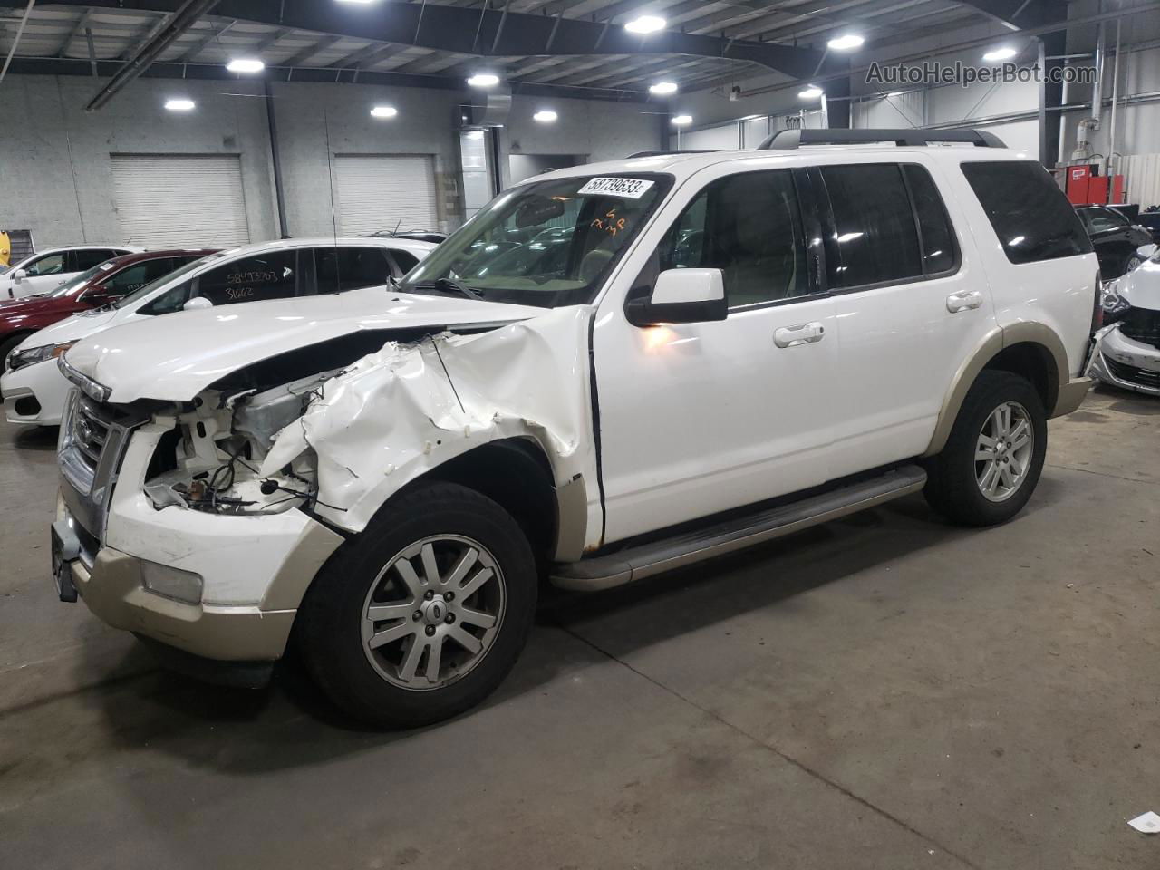 2010 Ford Explorer Eddie Bauer White vin: 1FMEU7EE2AUA78356