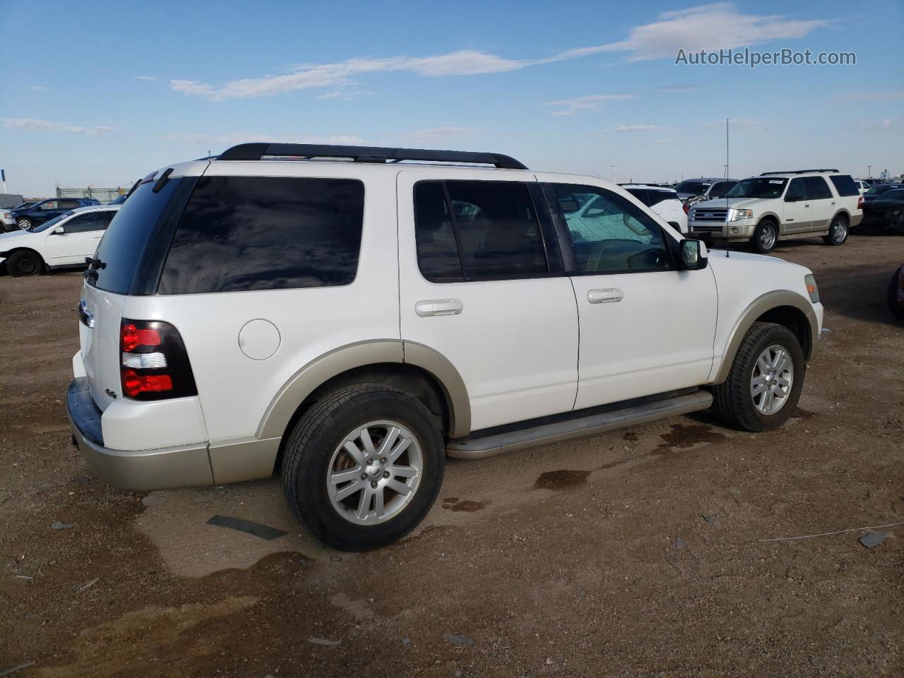 2010 Ford Explorer Eddie Bauer White vin: 1FMEU7EE7AUA28584