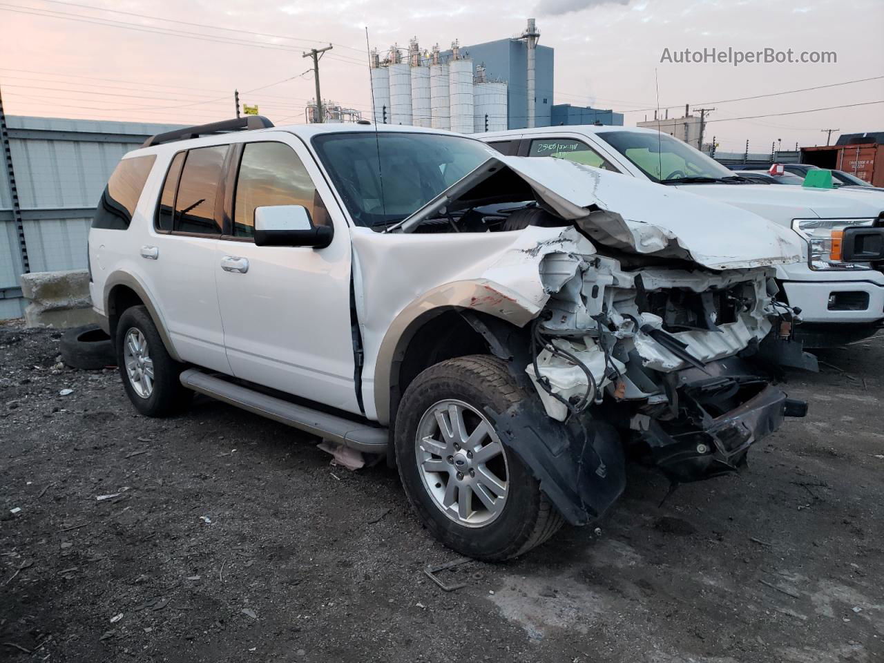 2010 Ford Explorer Eddie Bauer White vin: 1FMEU7EEXAUA48702