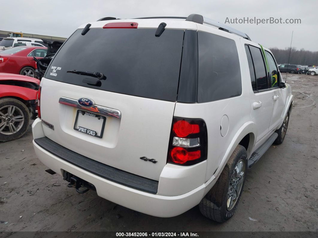 2010 Ford Explorer Limited White vin: 1FMEU7F81AUA80902