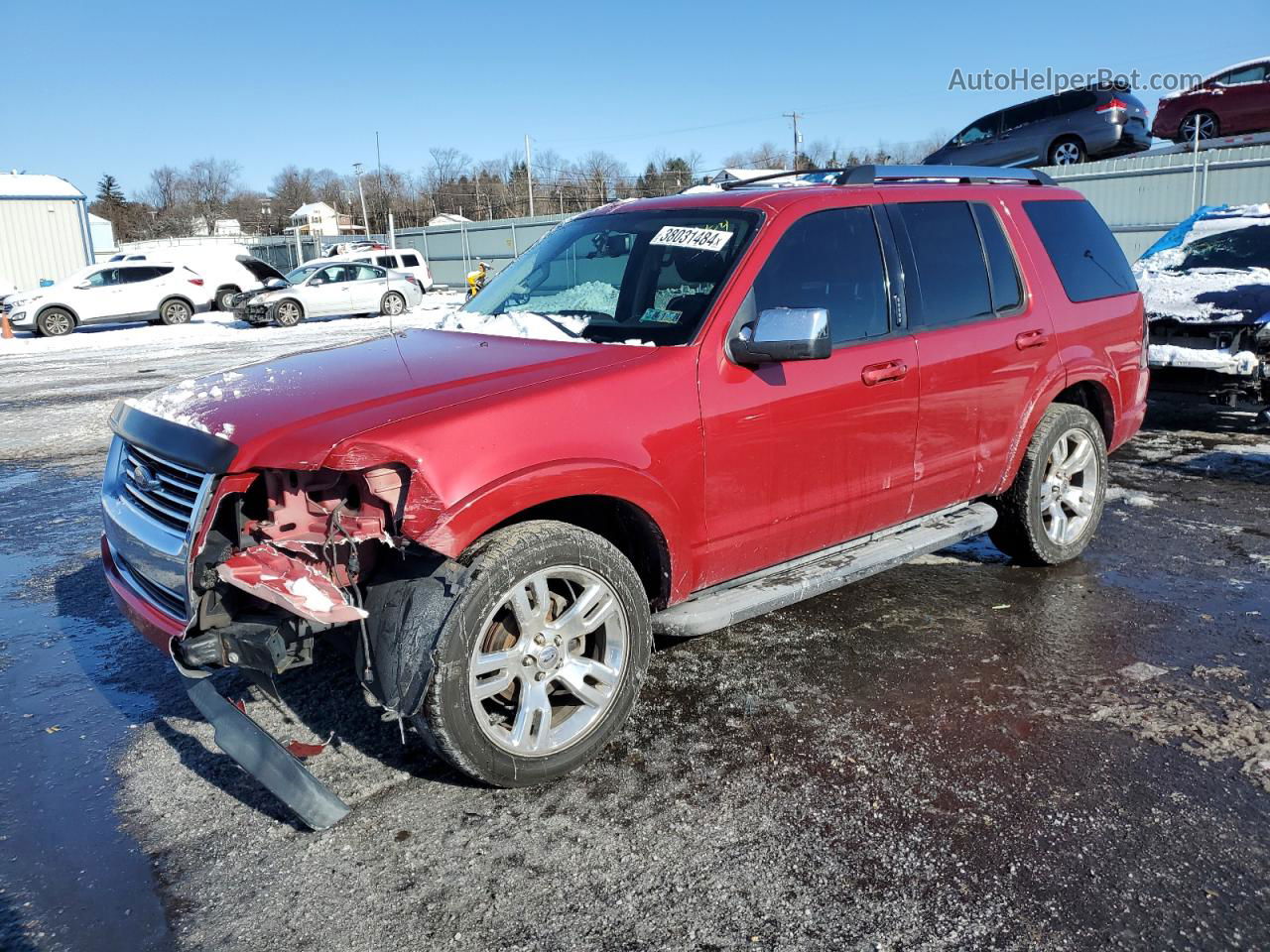 2010 Ford Explorer Limited Red vin: 1FMEU8F82AUA63984