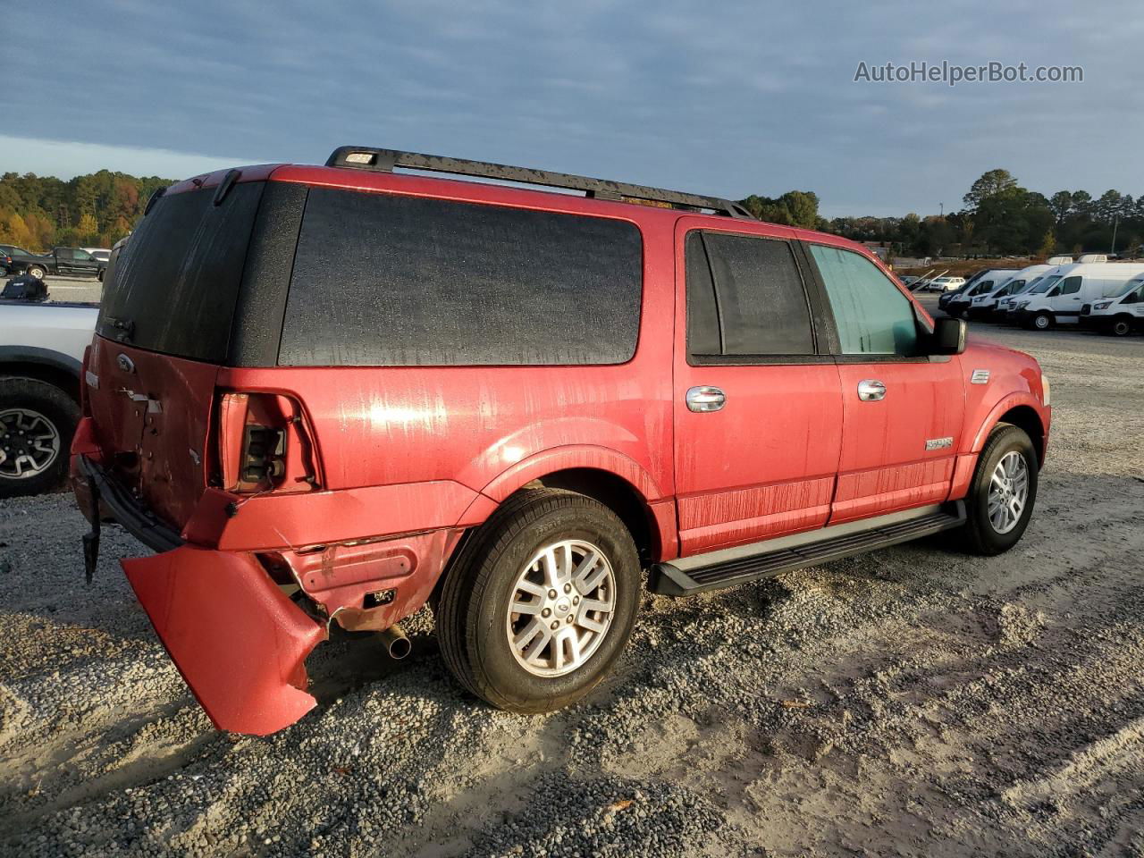 2008 Ford Expedition El Xlt Red vin: 1FMFK15508LA50997