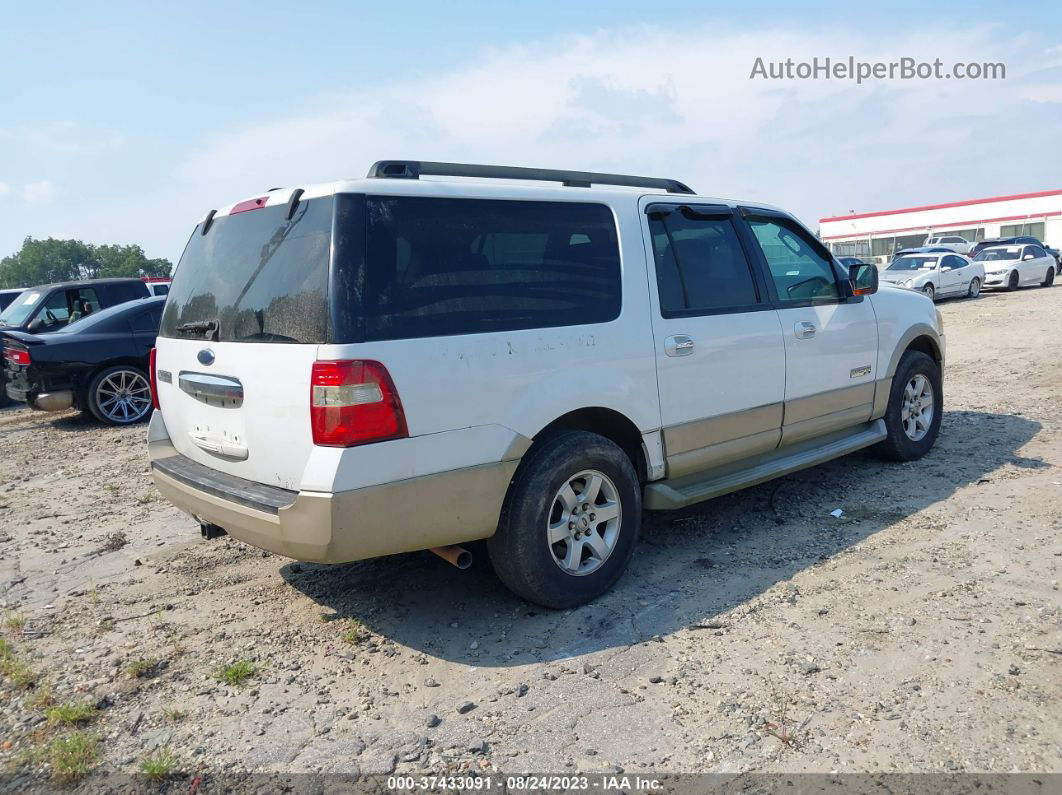 2007 Ford Expedition El Xlt White vin: 1FMFK15517LA78967