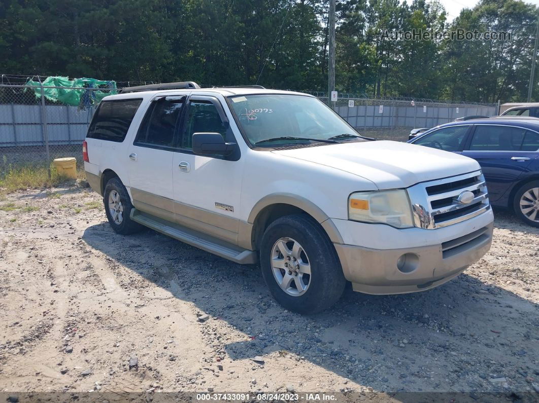 2007 Ford Expedition El Xlt White vin: 1FMFK15517LA78967